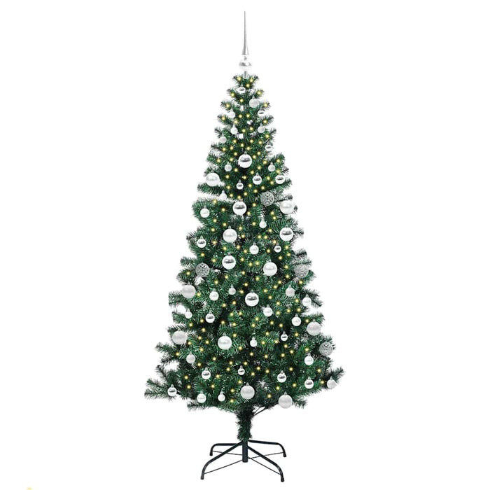 Pom de Crăciun artificial pre-iluminat cu 300 LED Verde 180 cm - WALTI WALTI
