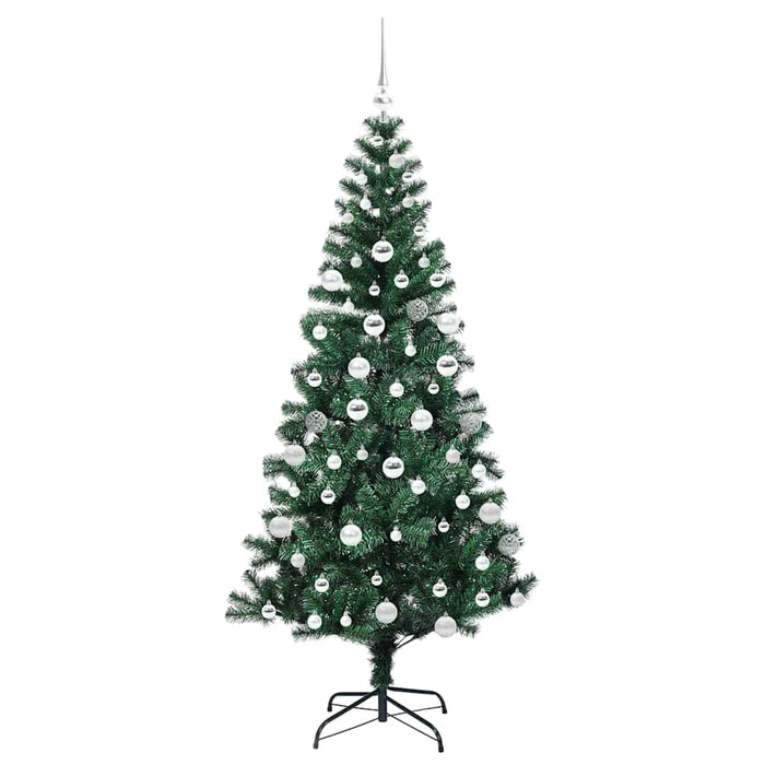 Pom de Crăciun artificial pre-iluminat cu 300 LED Verde 180 cm - WALTI WALTI