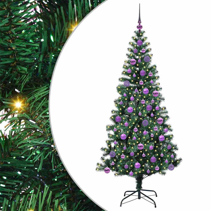Pom de Crăciun artificial pre-iluminat cu 300 LED Verde 180 cm - WALTI WALTI
