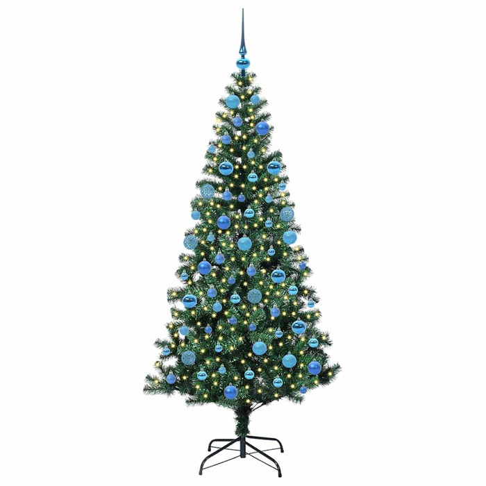 Pom de Crăciun artificial pre-iluminat cu 300 LED Verde 180 cm - WALTI WALTI