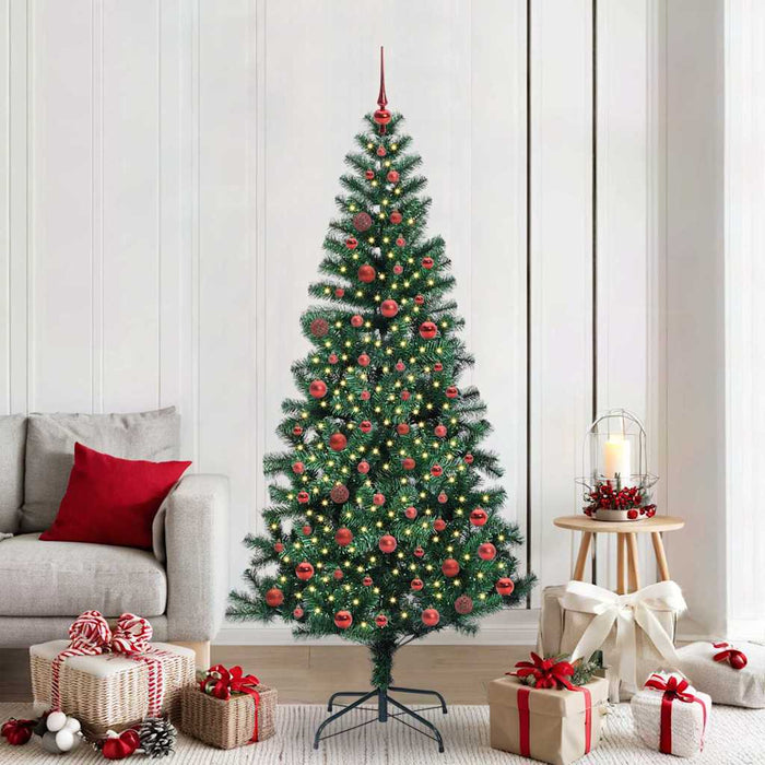 Pom de Crăciun artificial pre-iluminat cu 300 LED Verde 210 cm WALTI