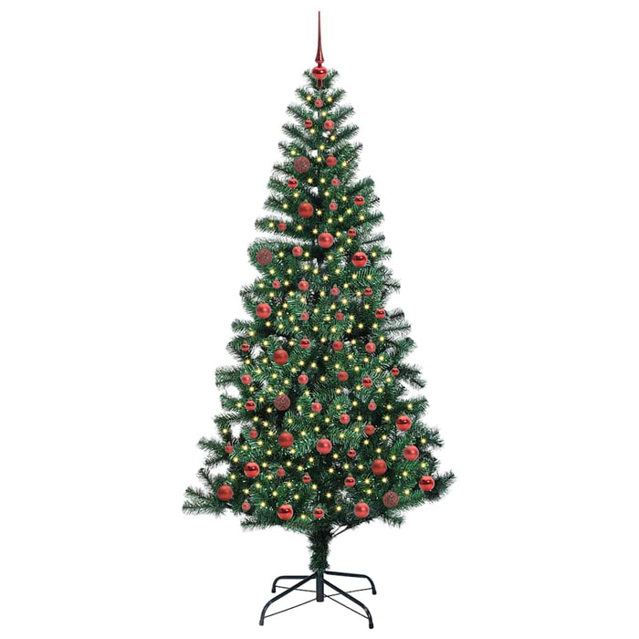 Pom de Crăciun artificial pre-iluminat cu 300 LED Verde 210 cm WALTI