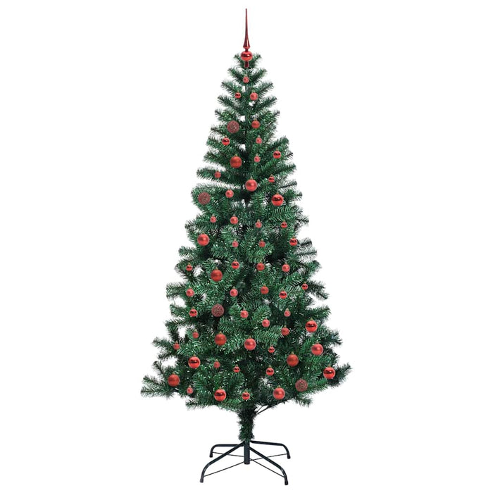 Pom de Crăciun artificial pre-iluminat cu 300 LED Verde 210 cm WALTI