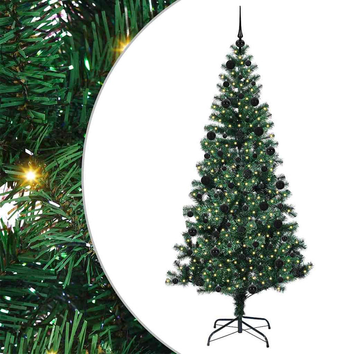 Pom de Crăciun artificial pre-iluminat cu 300 LED Verde 210 cm - WALTI WALTI