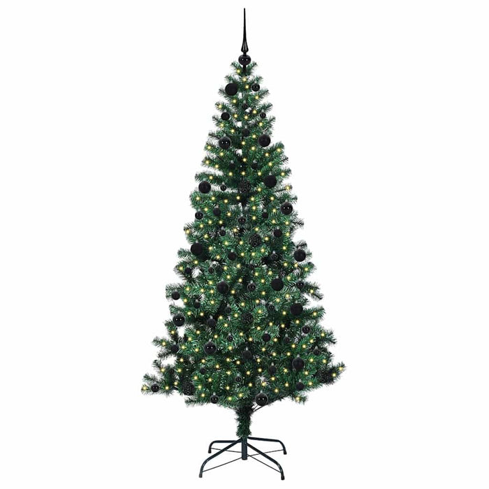 Pom de Crăciun artificial pre-iluminat cu 300 LED Verde 210 cm - WALTI WALTI