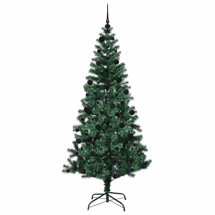 Pom de Crăciun artificial pre-iluminat cu 300 LED Verde 210 cm - WALTI WALTI