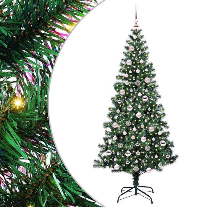 Pom de Crăciun artificial pre-iluminat cu 300 LED Verde 210 cm - WALTI WALTI