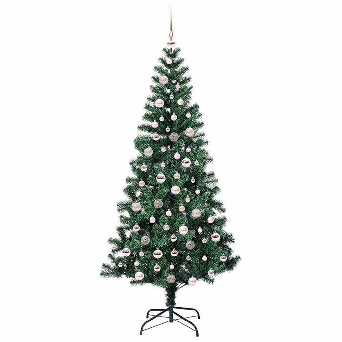 Pom de Crăciun artificial pre-iluminat cu 300 LED Verde 210 cm - WALTI WALTI