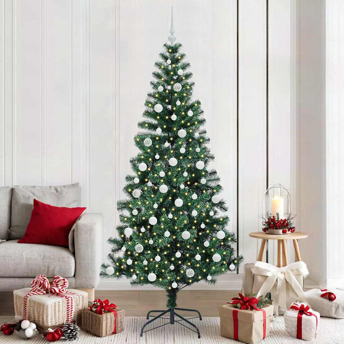 Pom de Crăciun artificial pre-iluminat cu 300 LED Verde 210 cm - WALTI WALTI
