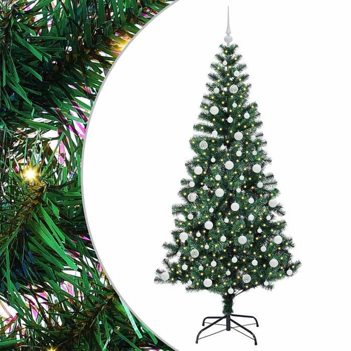 Pom de Crăciun artificial pre-iluminat cu 300 LED Verde 210 cm - WALTI WALTI