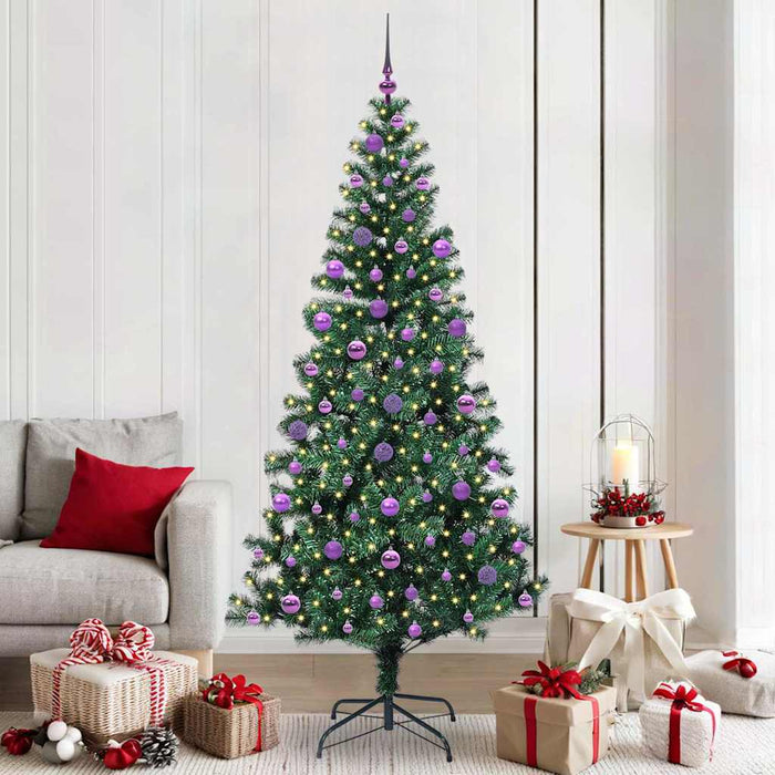 Pom de Crăciun artificial pre-iluminat cu 300 LED Verde 210 cm - WALTI WALTI