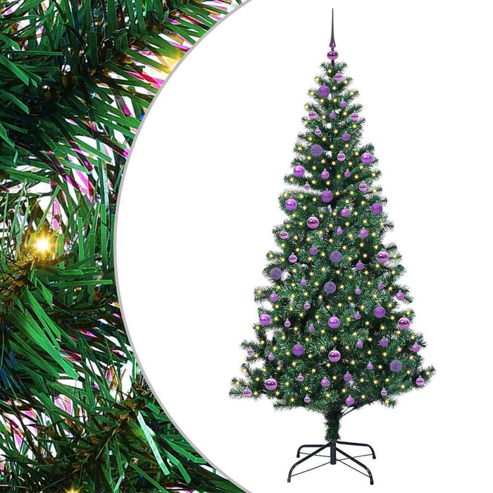 Pom de Crăciun artificial pre-iluminat cu 300 LED Verde 210 cm - WALTI WALTI