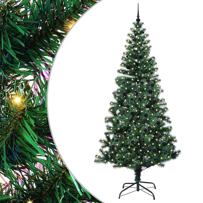 Pom de Crăciun artificial pre-iluminat Verde 240cm PVC și Metal - WALTI WALTI