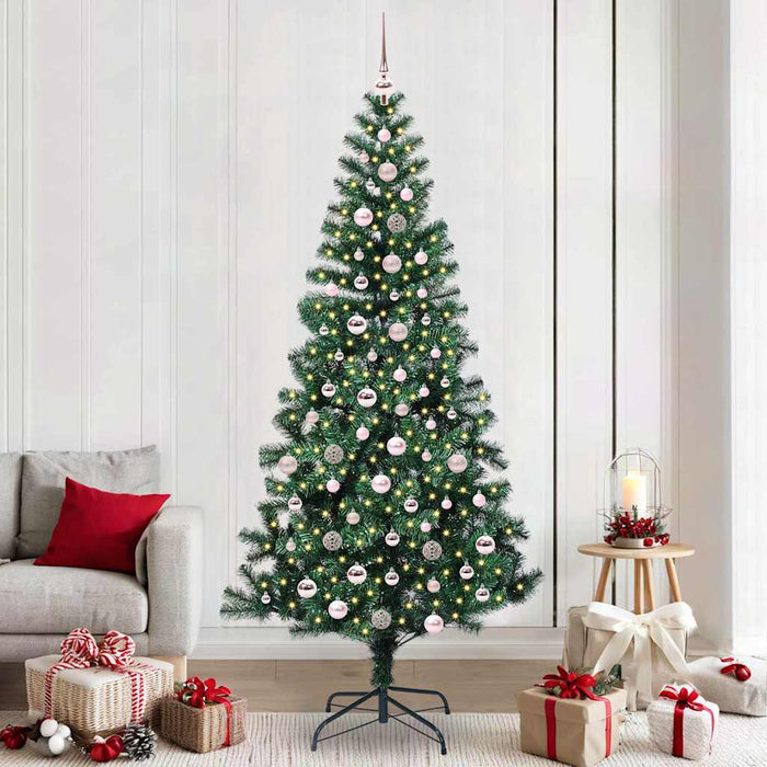 Pom de Crăciun artificial pre-iluminat Verde 240cm PVC și Metal - WALTI WALTI