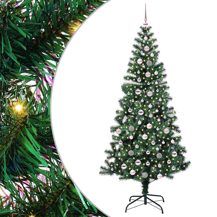 Pom de Crăciun artificial pre-iluminat Verde 240cm PVC și Metal - WALTI WALTI