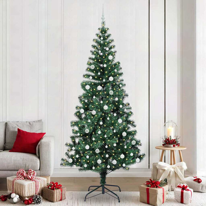 Pom de Crăciun artificial pre-iluminat Verde 240cm PVC și Metal - WALTI WALTI