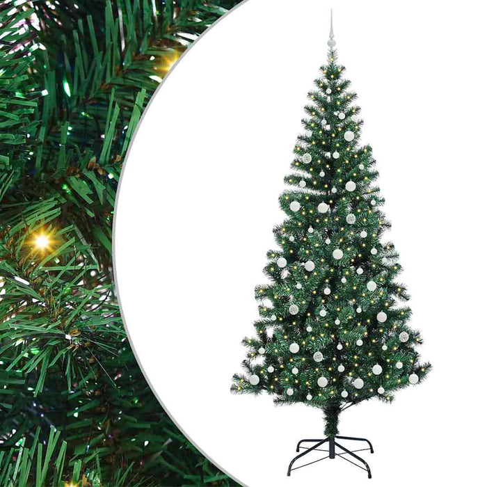 Pom de Crăciun artificial pre-iluminat Verde 240cm PVC și Metal - WALTI WALTI