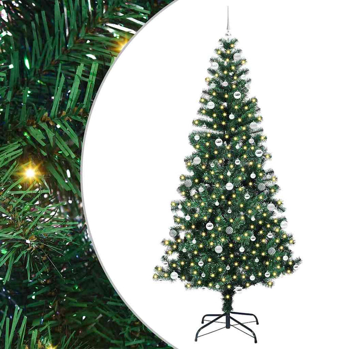 Pom de Crăciun artificial pre-iluminat Verde 240cm PVC și Metal - WALTI WALTI
