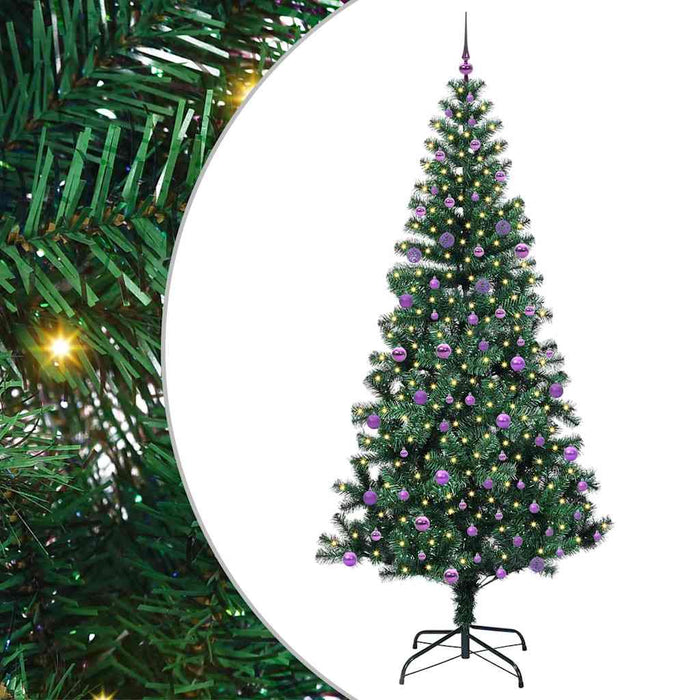 Pom de Crăciun artificial pre-iluminat Verde 240cm PVC și Metal - WALTI WALTI