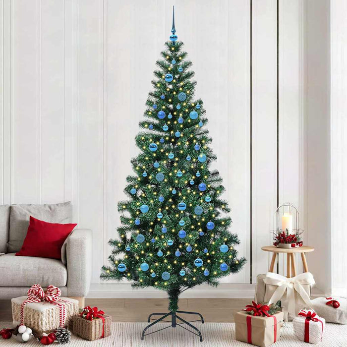 Pom de Crăciun artificial pre-iluminat Verde 240cm PVC și Metal - WALTI WALTI
