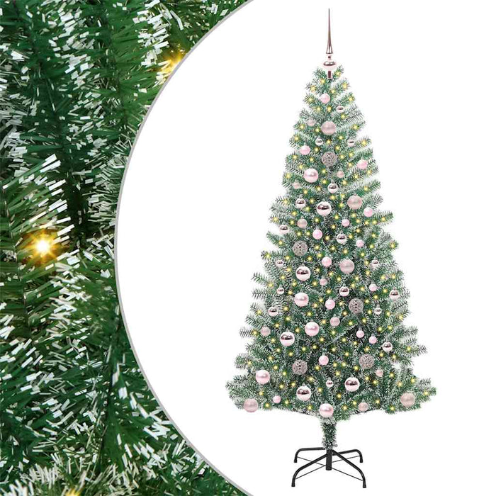 Pom de Crăciun artificial cu zăpadă imitată și lumină LED - WALTI WALTI