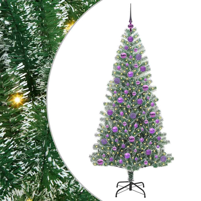Pom de Crăciun artificial cu zăpadă imitată și lumină LED - WALTI WALTI