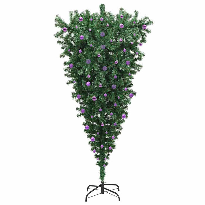 Brad de Crăciun artificial cu iluminare preinstalată și set cu globuri, culcat pe cap WALTI