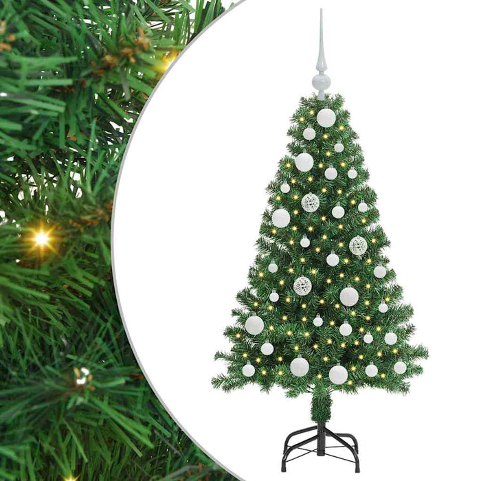 Brad de Crăciun artificial Verde 120 cm PVC și Oțel și Plastic WALTI
