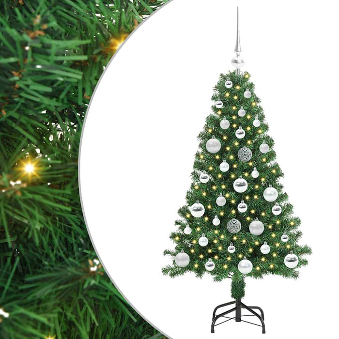 Brad de Crăciun artificial Verde 120 cm PVC și Oțel și Plastic WALTI
