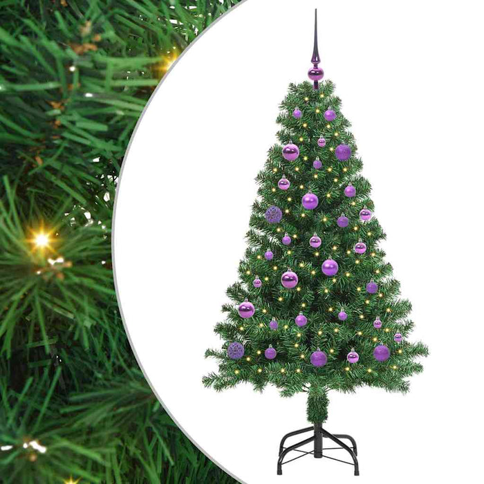 Brad de Crăciun artificial Verde 150 cm PVC și Oțel și Plastic - WALTI WALTI