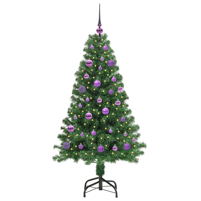 Brad de Crăciun artificial Verde 150 cm PVC și Oțel și Plastic - WALTI WALTI