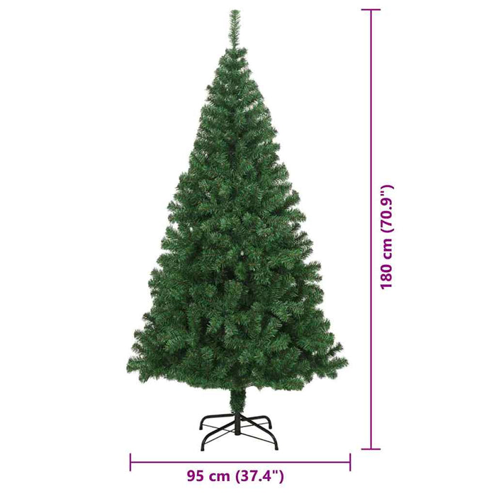 Brad de Crăciun artificial Verde 180 cm PVC și Oțel și Plastic - WALTI WALTI