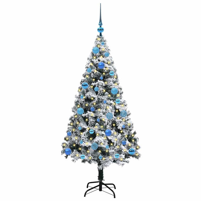 Brad de Crăciun artificial Alb 150 cm PVC și Oțel și Plastic WALTI