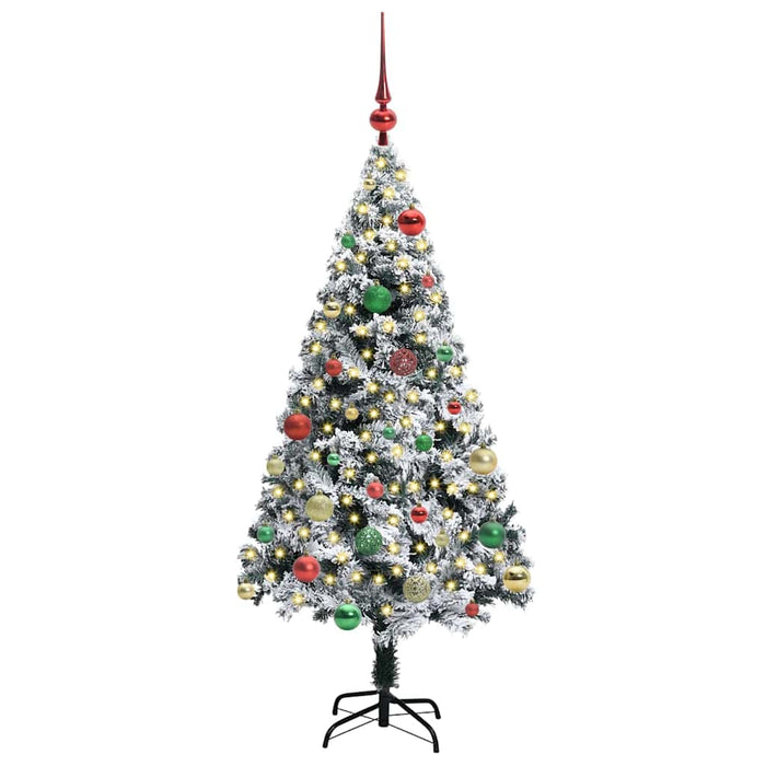 Brad de Crăciun artificial Alb 150 cm PVC și Oțel și Plastic WALTI