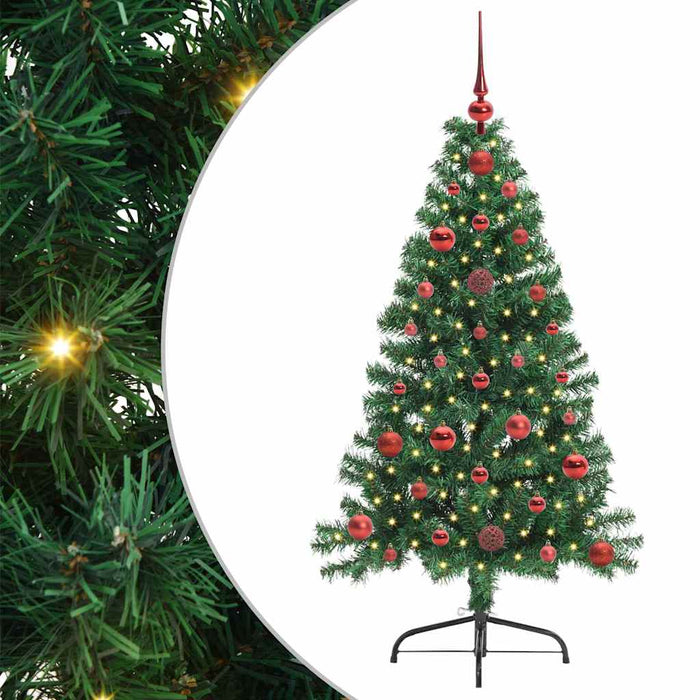 Pom de Crăciun artificial pre-iluminat Verde 120 cm PVC - WALTI WALTI