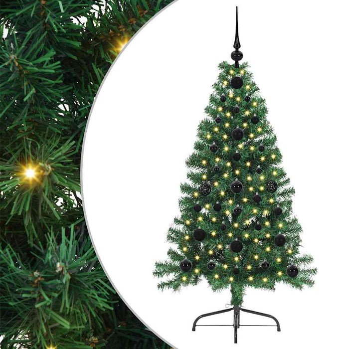 Pom de Crăciun artificial pre-iluminat Verde 120 cm PVC - WALTI WALTI