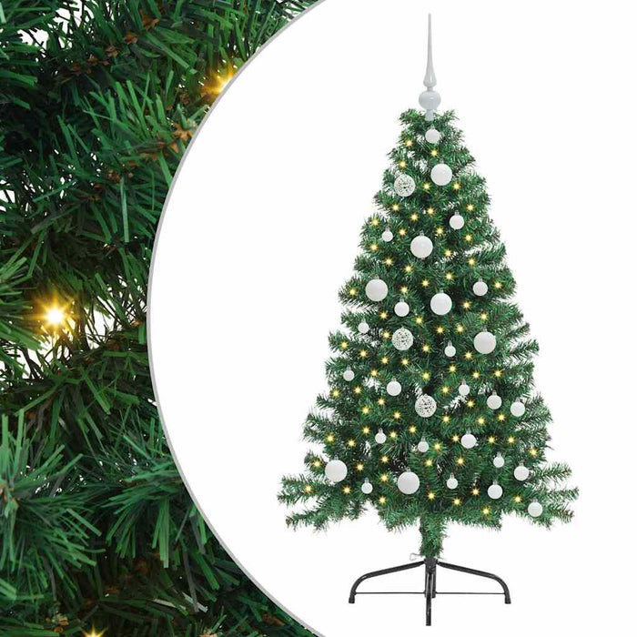Pom de Crăciun artificial pre-iluminat Verde 120 cm PVC - WALTI WALTI