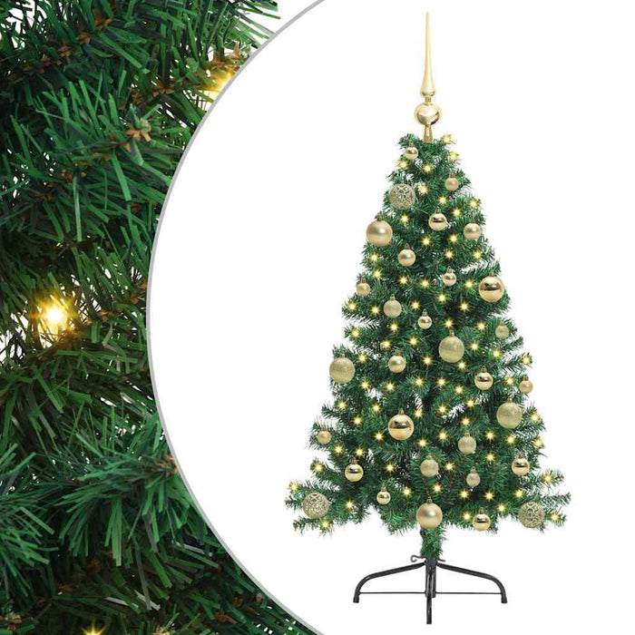 Pom de Crăciun artificial pre-iluminat Verde 120 cm PVC - WALTI WALTI