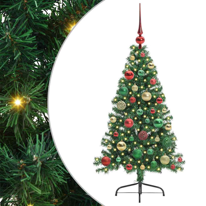 Pom de Crăciun artificial pre-iluminat Verde 120 cm PVC - WALTI WALTI