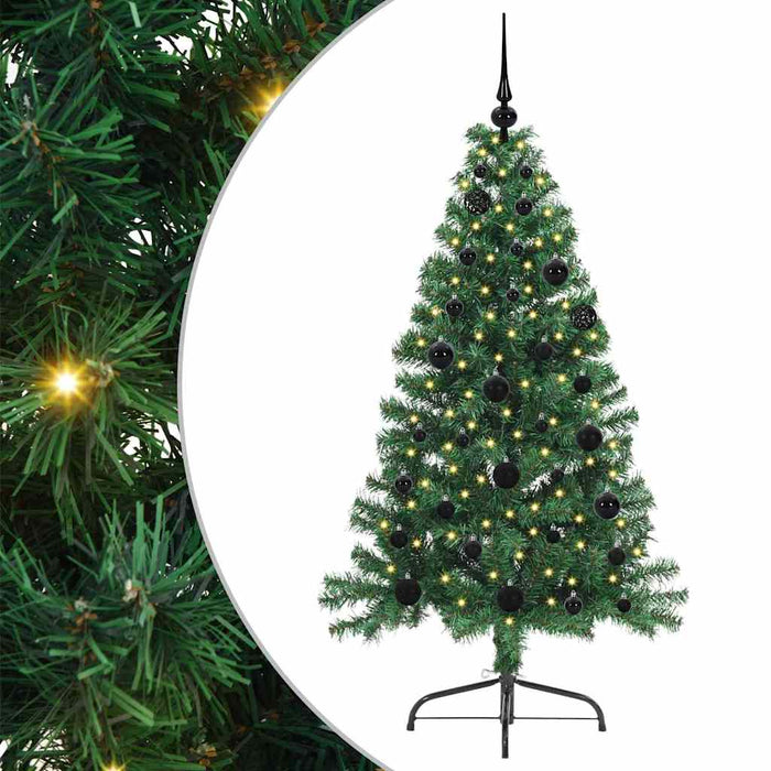 Pom de Crăciun artificial pre-iluminat Verde 150 cm PVC - WALTI WALTI