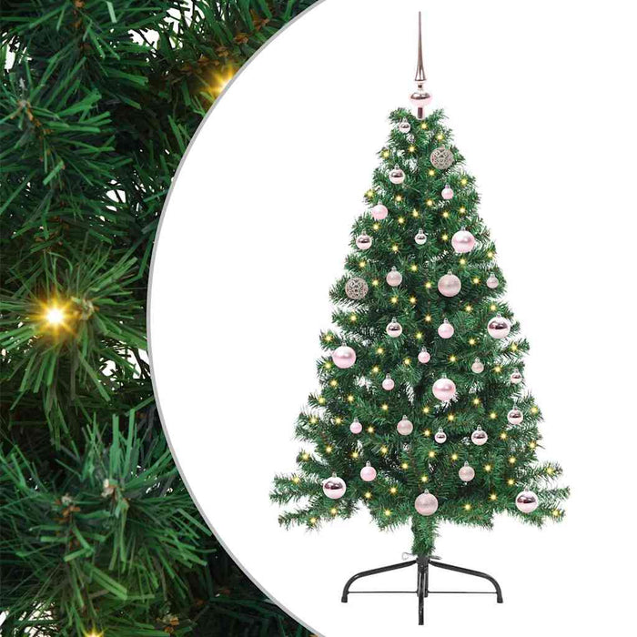 Pom de Crăciun artificial pre-iluminat Verde 150 cm PVC - WALTI WALTI