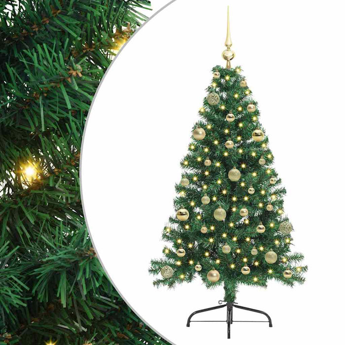 Pom de Crăciun artificial pre-iluminat Verde 150 cm PVC - WALTI WALTI