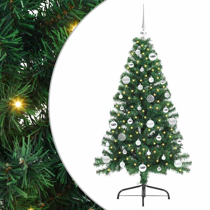 Pom de Crăciun artificial pre-iluminat Verde 150 cm PVC - WALTI WALTI