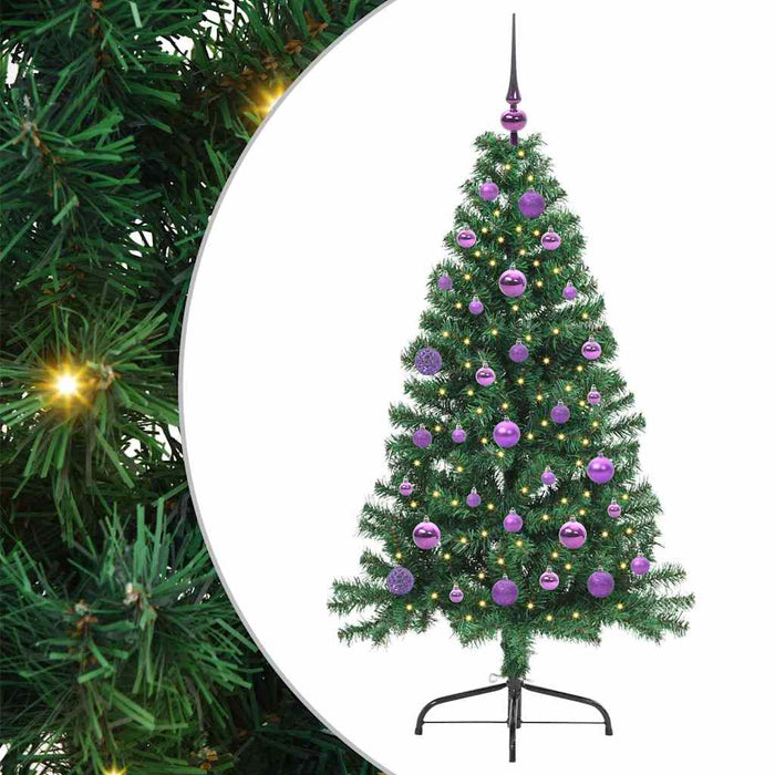 Pom de Crăciun artificial pre-iluminat Verde 150 cm PVC - WALTI WALTI