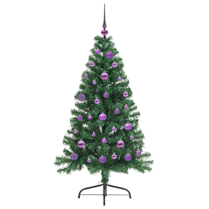 Pom de Crăciun artificial pre-iluminat Verde 150 cm PVC - WALTI WALTI