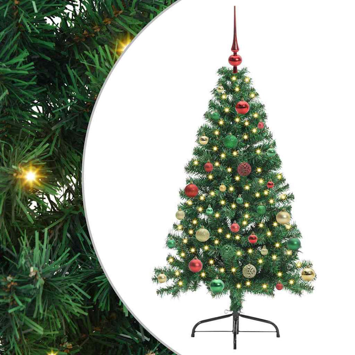 Pom de Crăciun artificial pre-iluminat Verde 150 cm PVC - WALTI WALTI