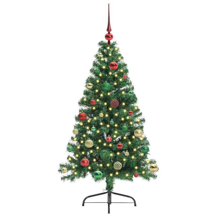 Pom de Crăciun artificial pre-iluminat Verde 150 cm PVC - WALTI WALTI