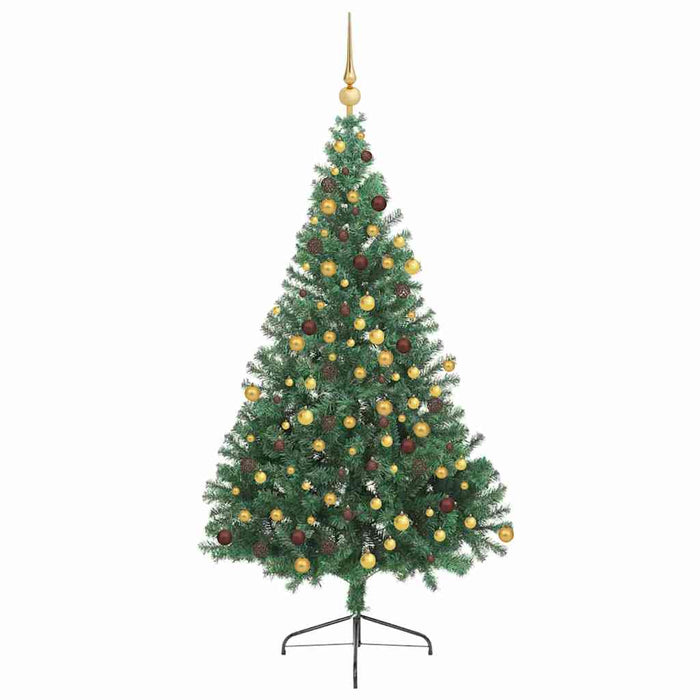 Pom de Crăciun artificial pre-iluminat Verde 180 cm PVC WALTI
