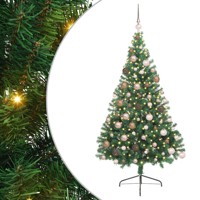 Pom de Crăciun artificial pre-iluminat Verde 180 cm PVC - WALTI WALTI