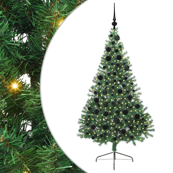 Pom de Crăciun artificial pre-iluminat Verde 180 cm PVC - WALTI WALTI